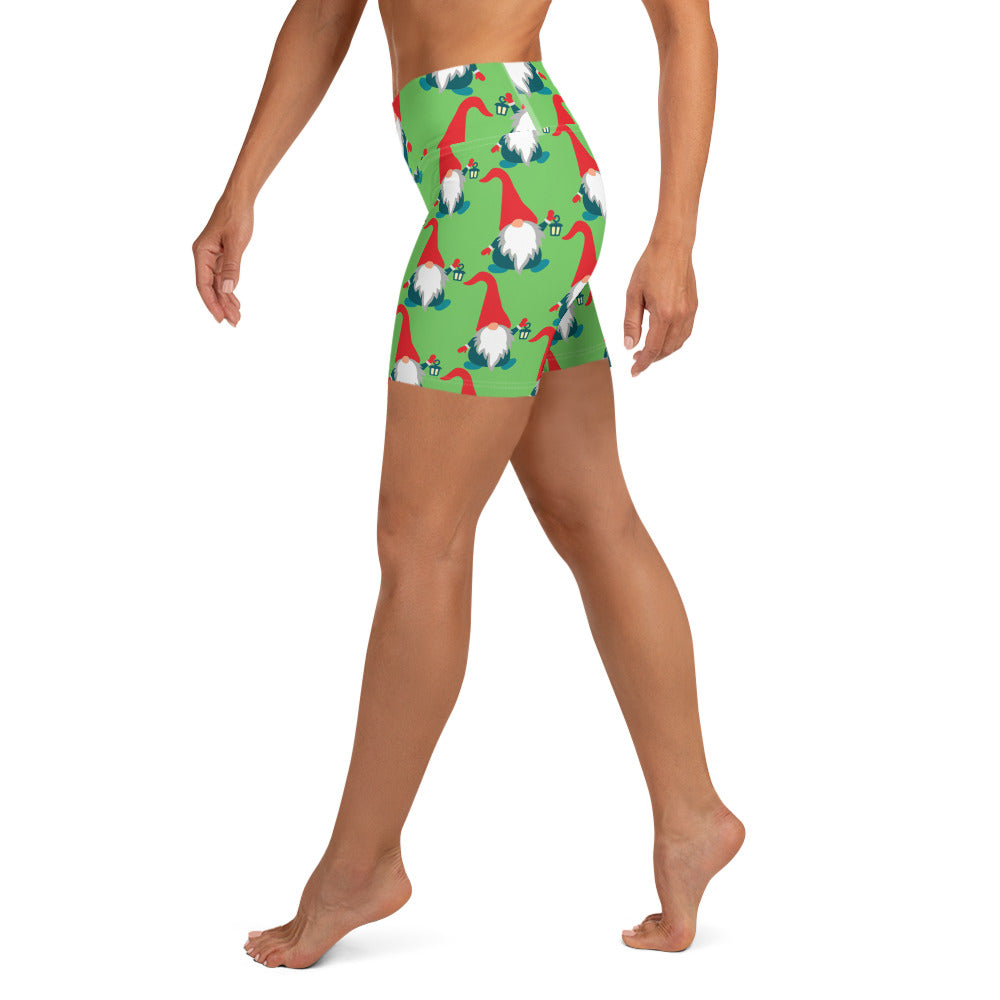 Christmas Print Yoga Shorts