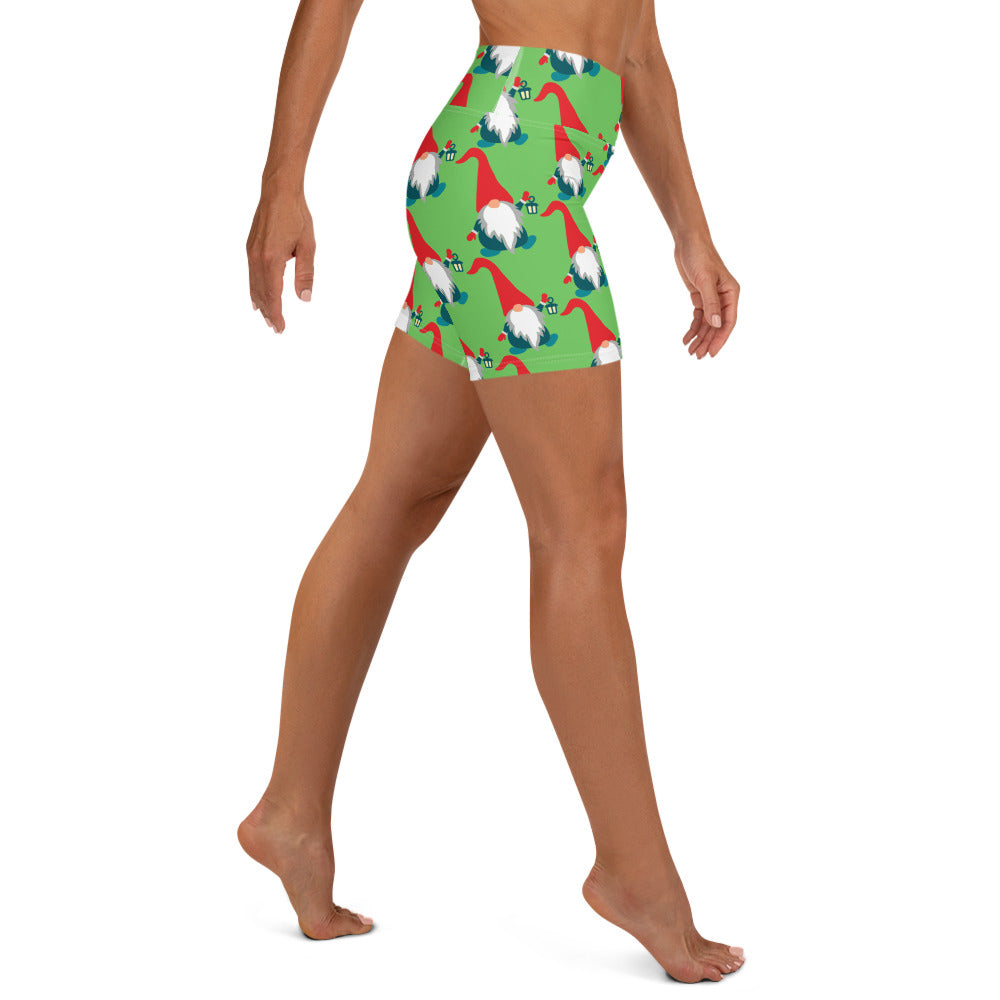 Christmas Print Yoga Shorts