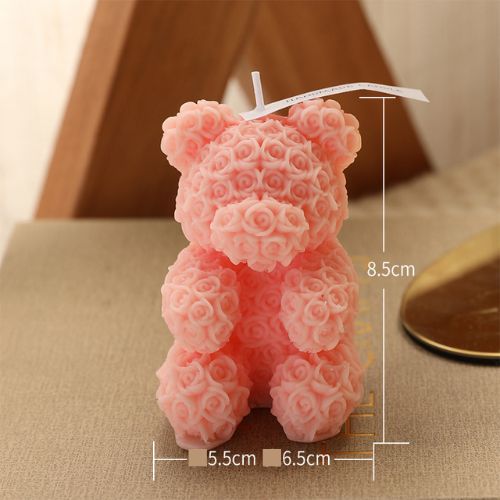 Aromatherapy Rose Bear Candle Creative Home Dormitory Ornaments Fragrance Advanced Atmosphere Holiday Gifts