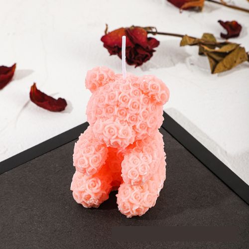 Aromatherapy Rose Bear Candle Creative Home Dormitory Ornaments Fragrance Advanced Atmosphere Holiday Gifts