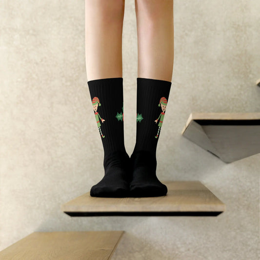 Christmas Elf print Socks ZIPPX