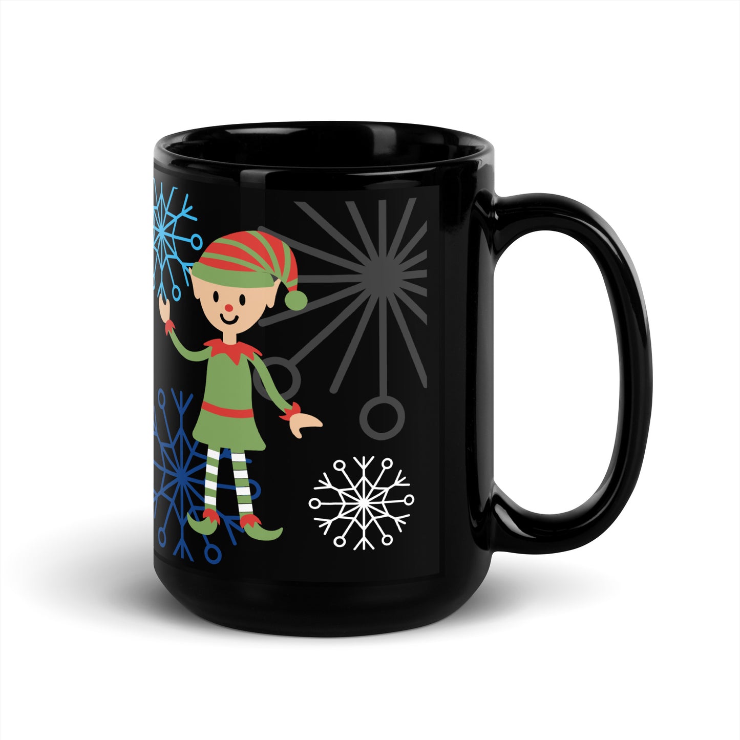 Mug Elf Black Glossy Mug