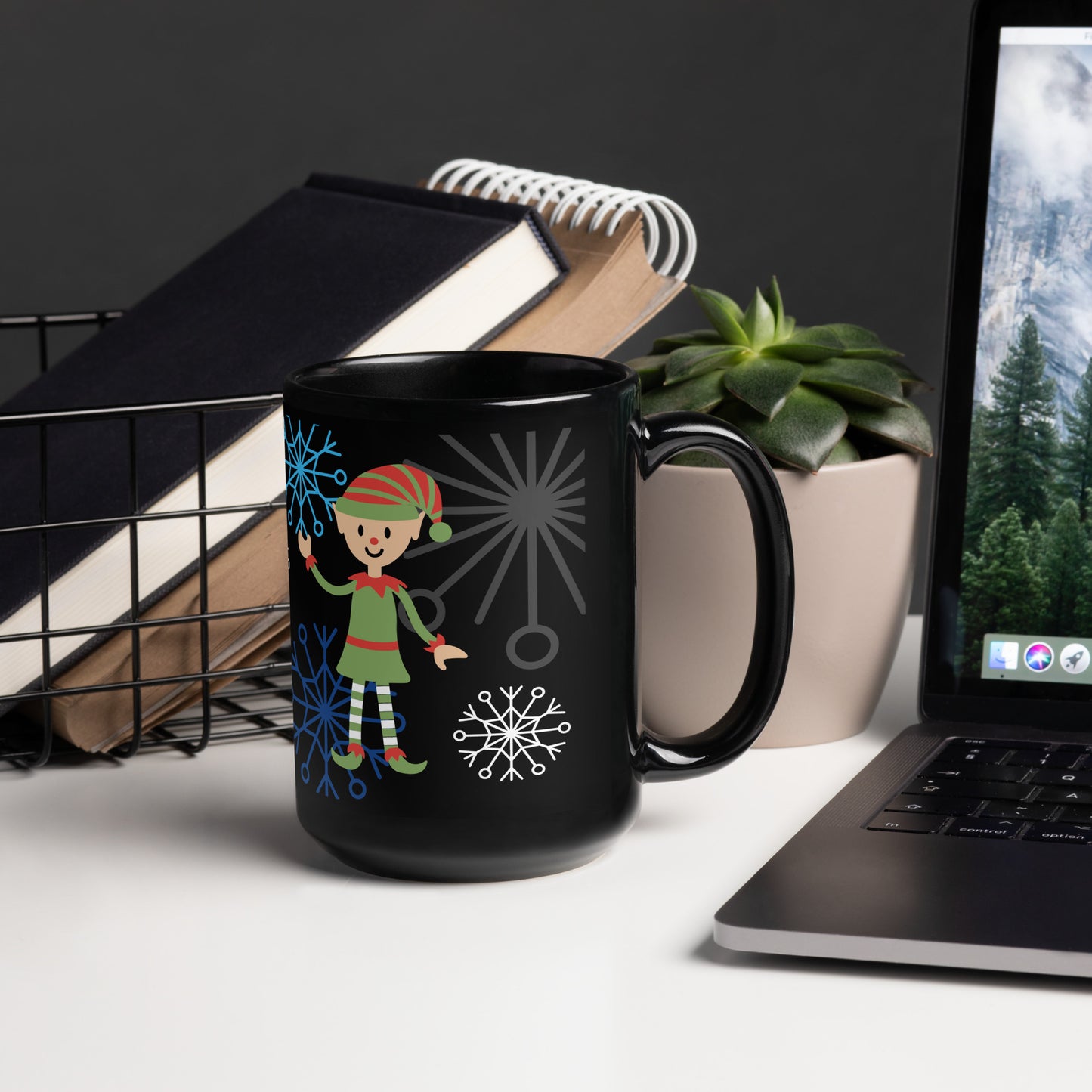 Mug Elf Black Glossy Mug