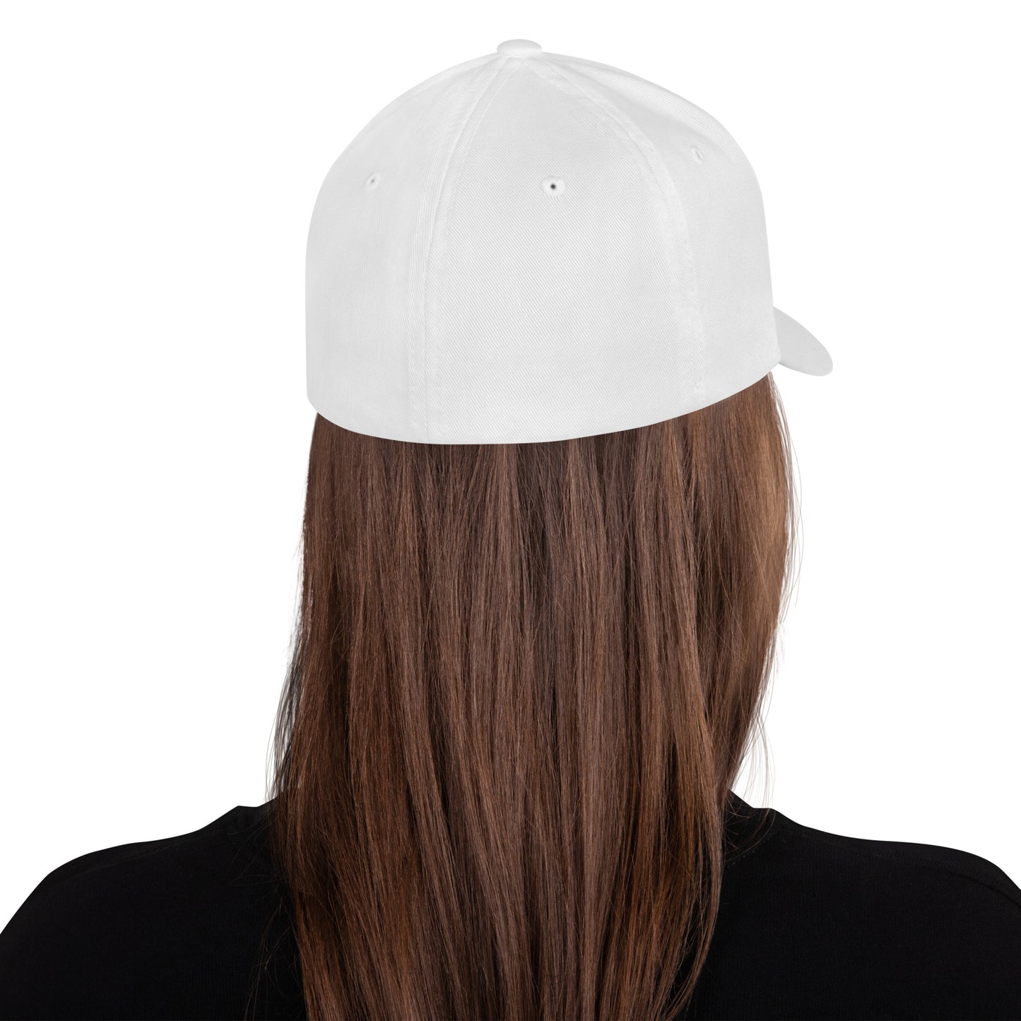 White baseball cap featuring embroidered text reading ‘GOOD VIBES ONLY’ in yellow, placed beside black headphones and stationery—modern, stylish, and perfect for casual wear.