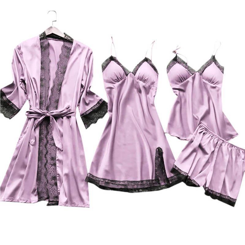 Women’s sleepwear collection featuring soft, breathable fabrics, stylish designs, and versatile options for lounging or bedtime—comfortable, chic, and perfect for every size.