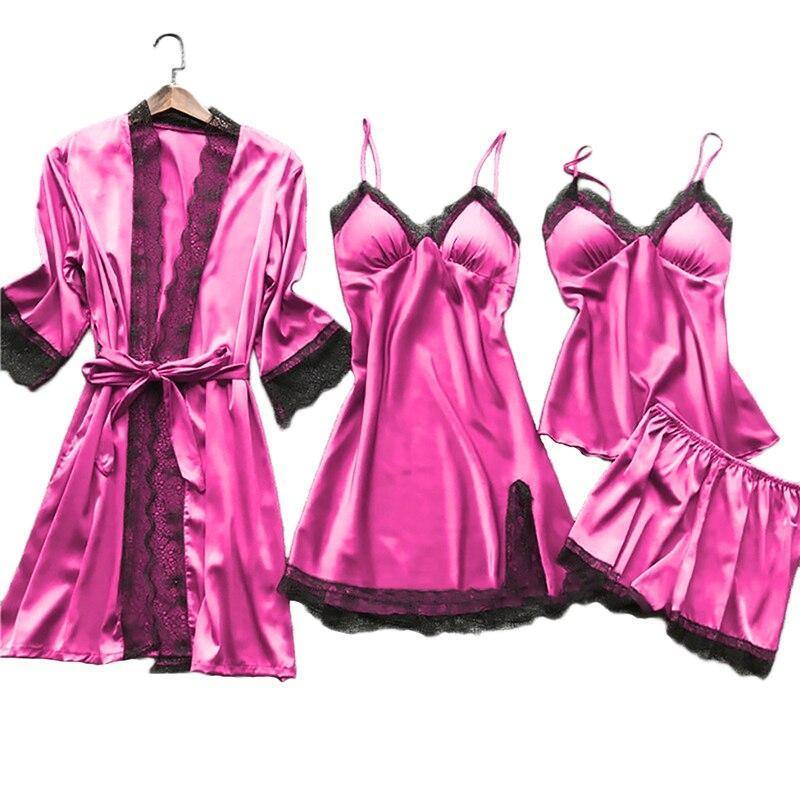 Women’s sleepwear collection featuring soft, breathable fabrics, stylish designs, and versatile options for lounging or bedtime—comfortable, chic, and perfect for every size.