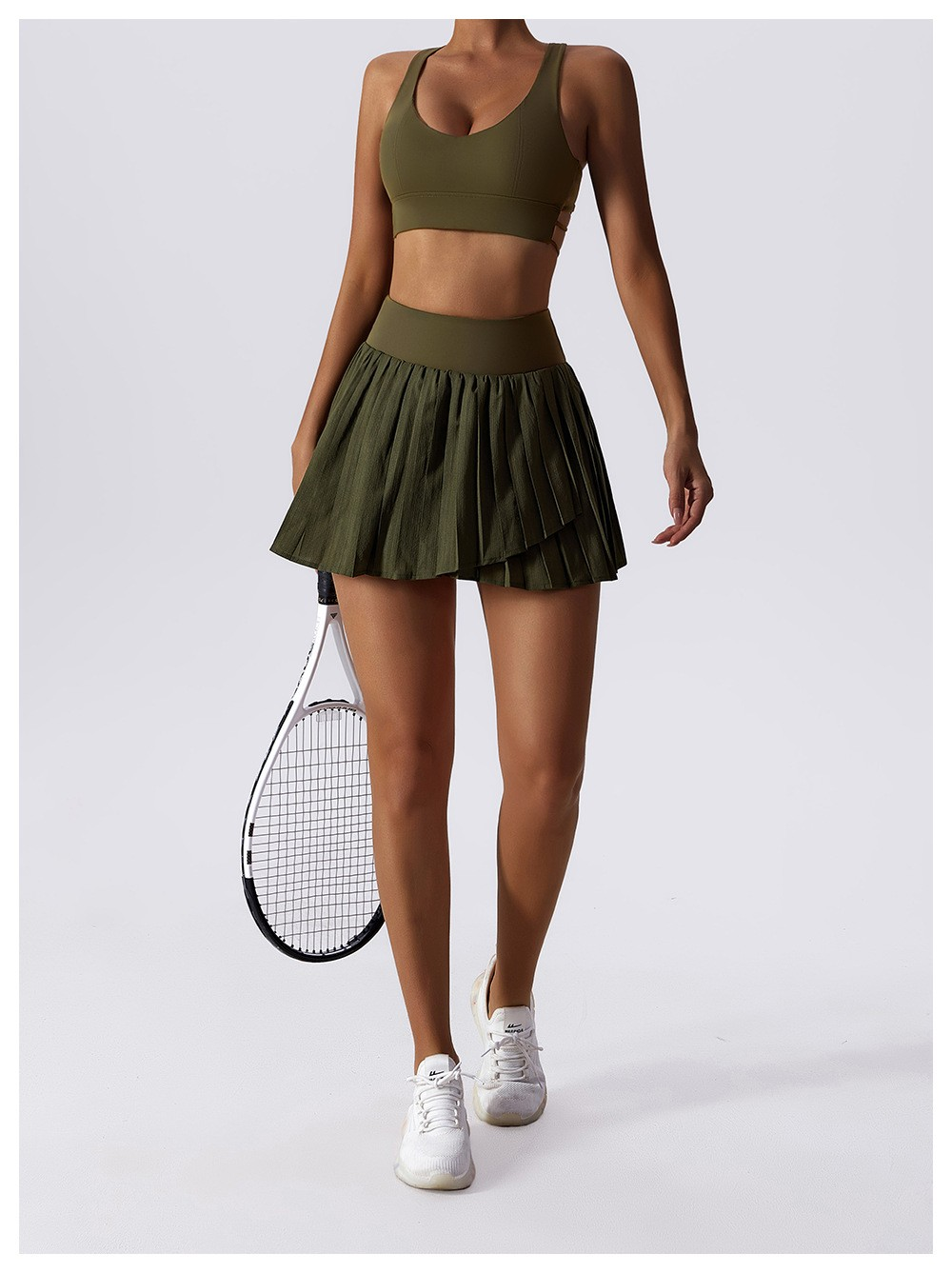 Pleated Sports Skirt with Built-In Shorts – Chic & Functional