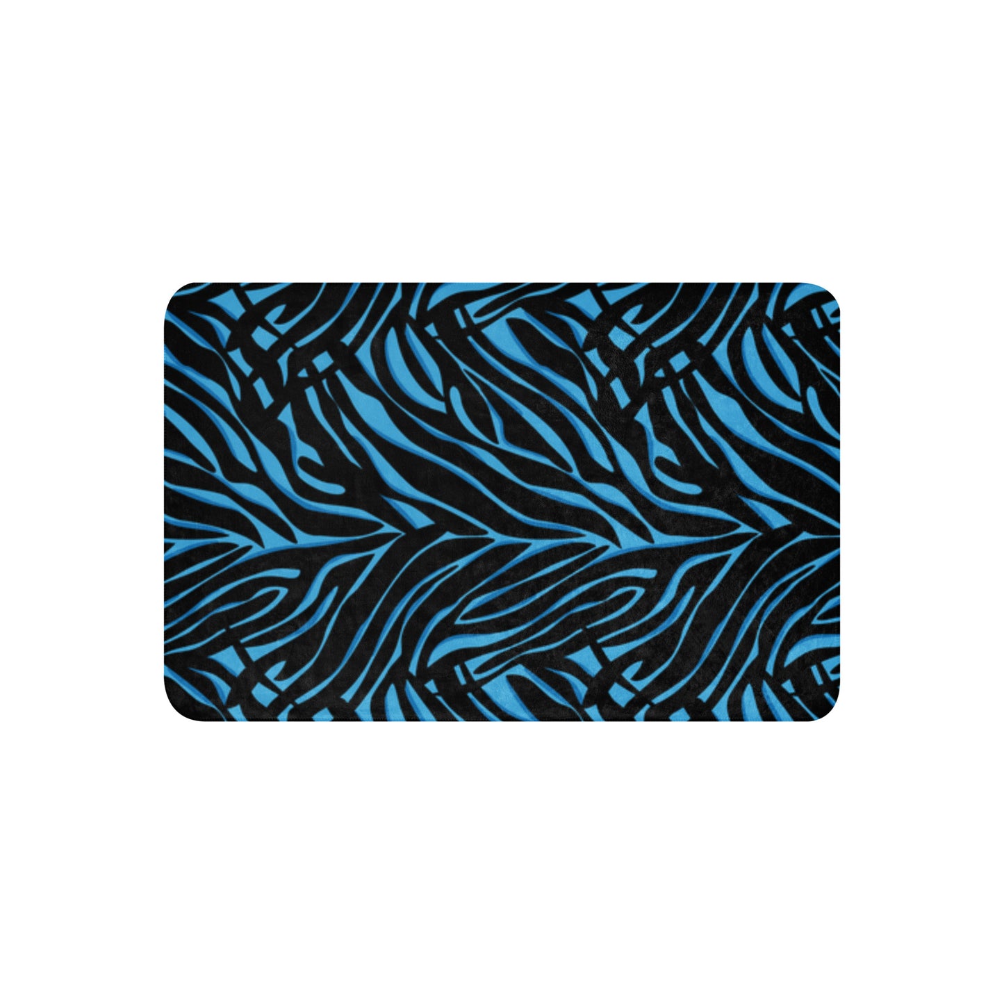 Blue Zebra print Sherpa blanket
