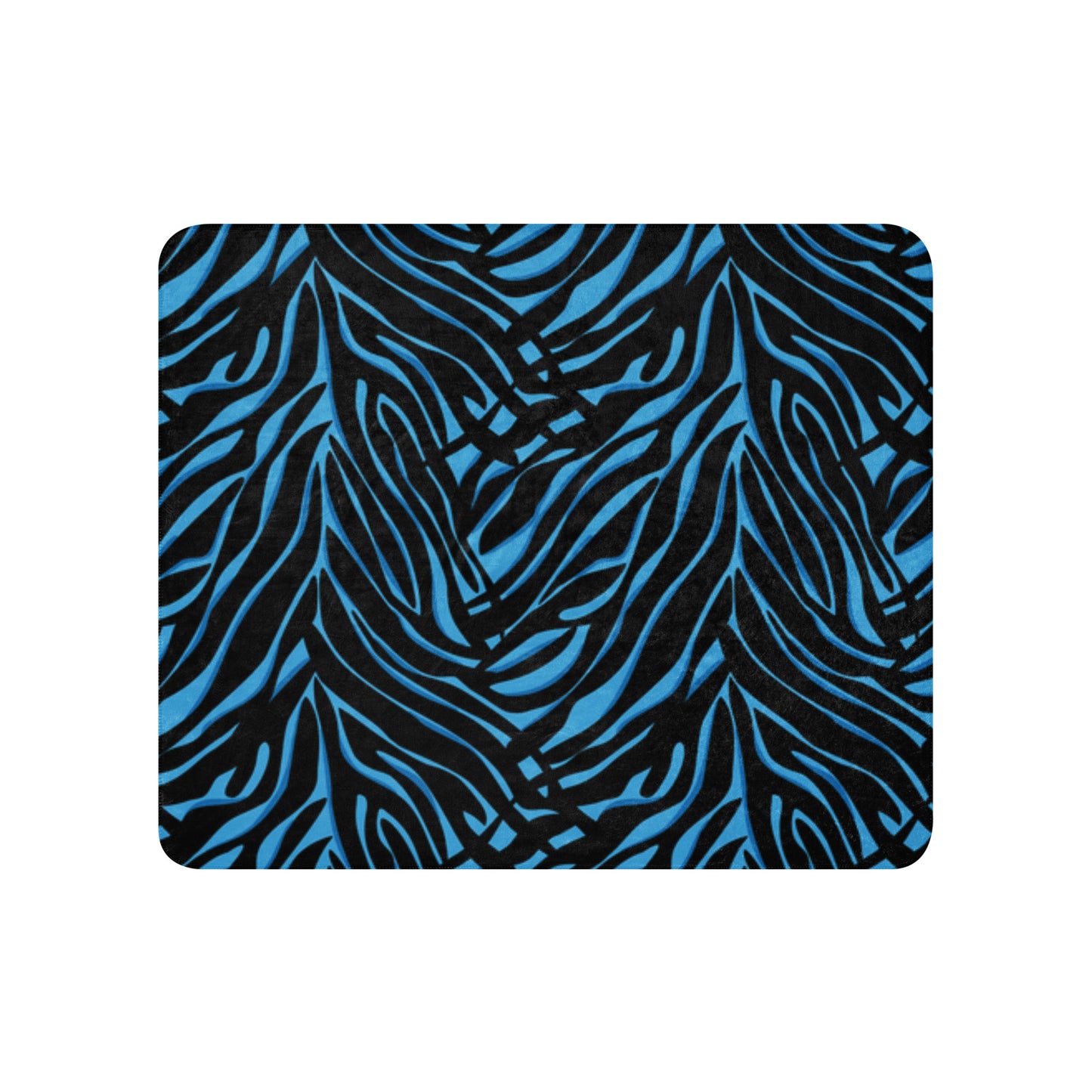 Blue Zebra print Sherpa blanket
