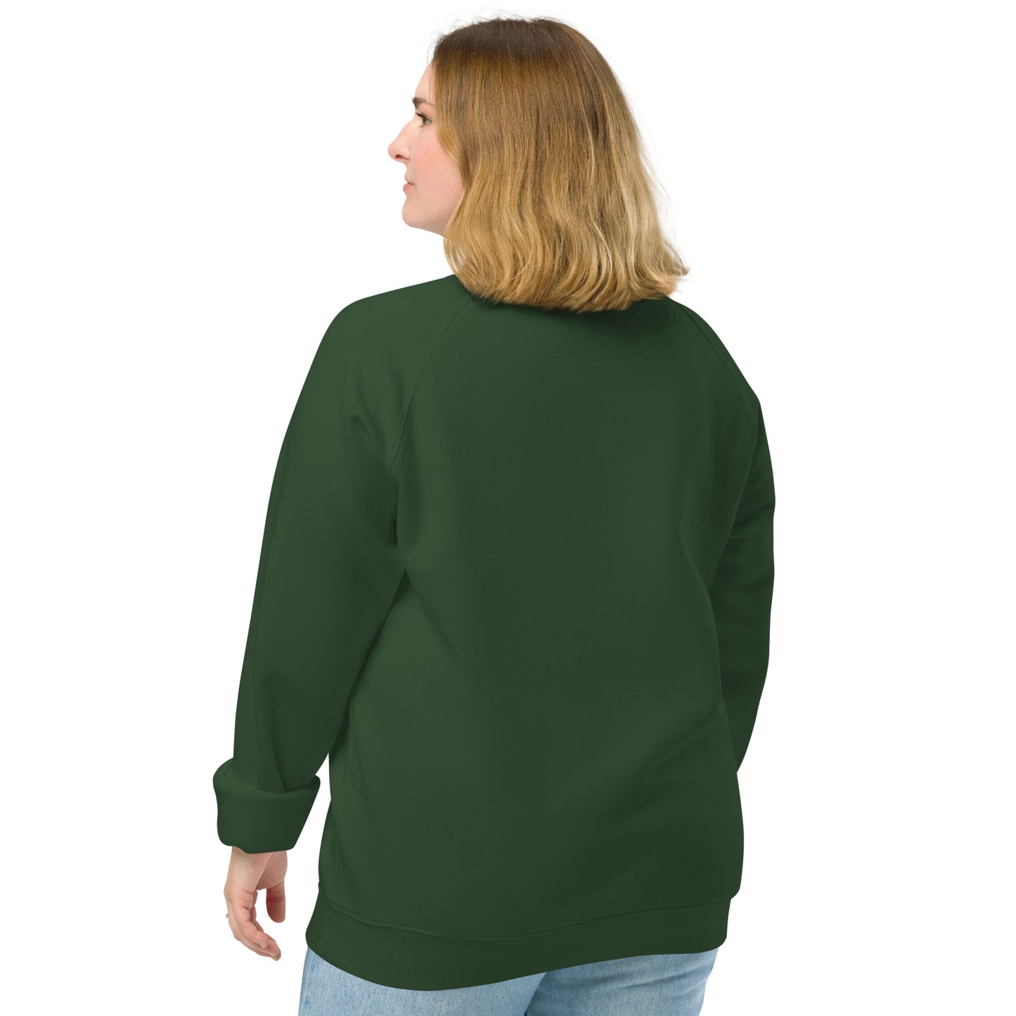Christmas Santa Print organic raglan sweatshirt