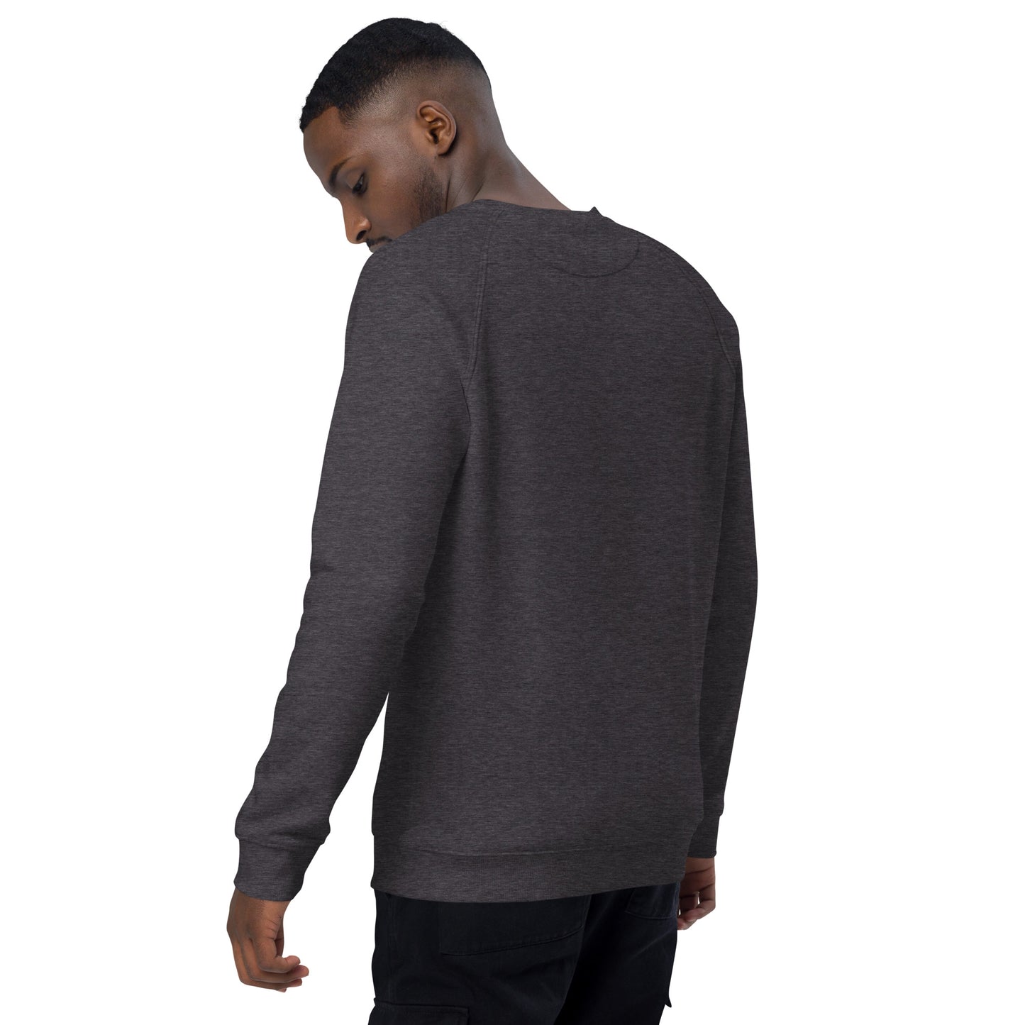 Christmas Snowman print organic raglan sweatshirt