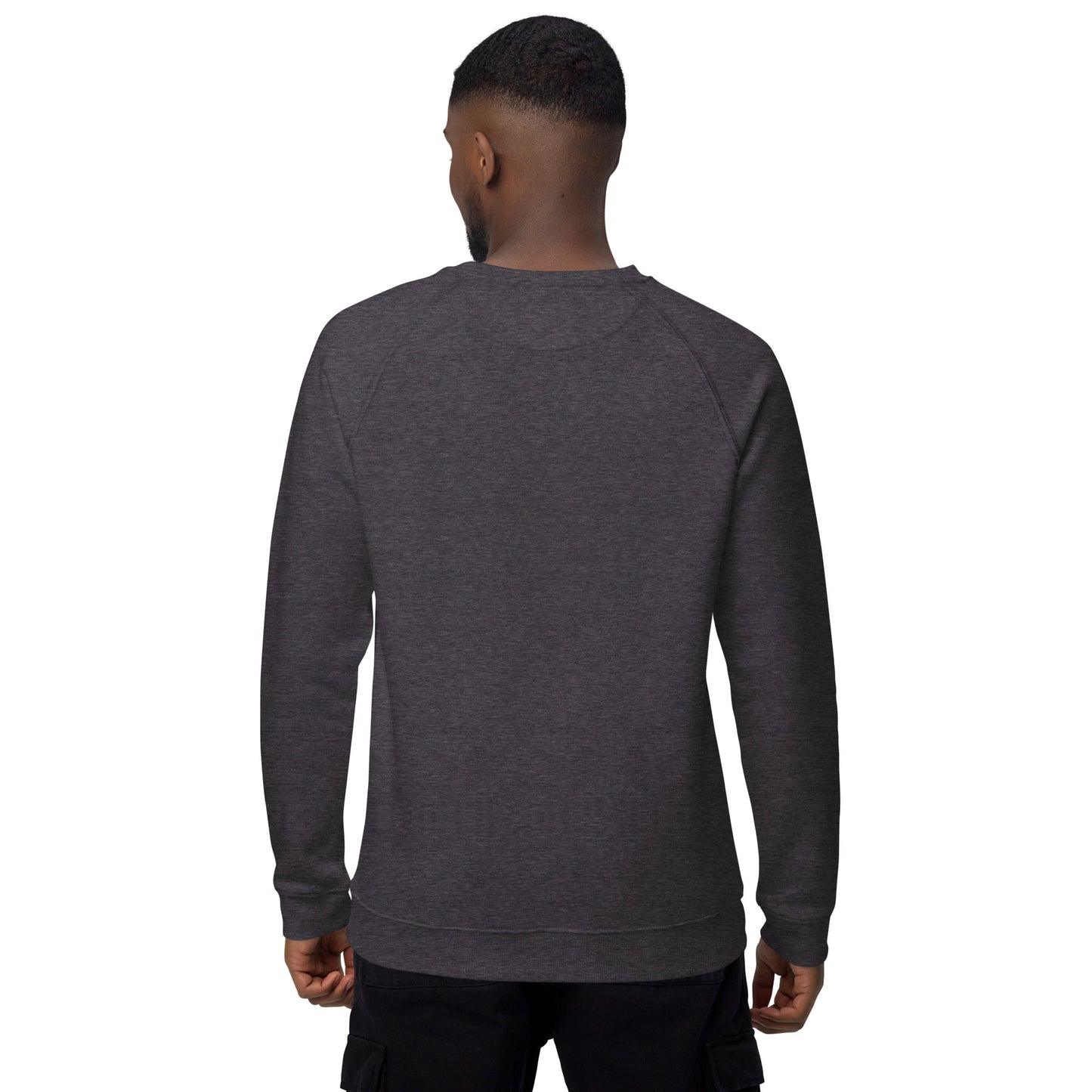 Christmas Snowman print organic raglan sweatshirt