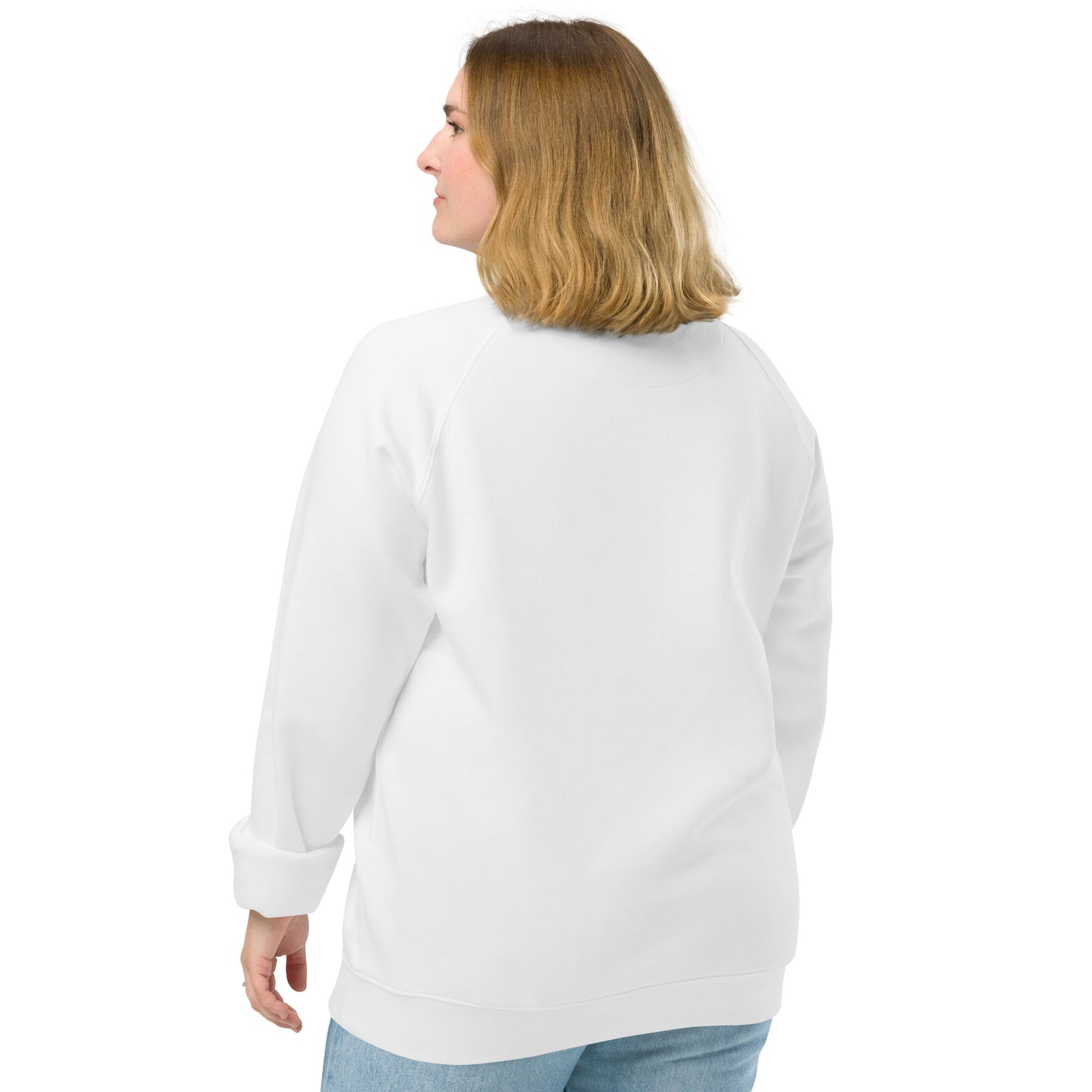 Christmas Santa Print organic raglan sweatshirt
