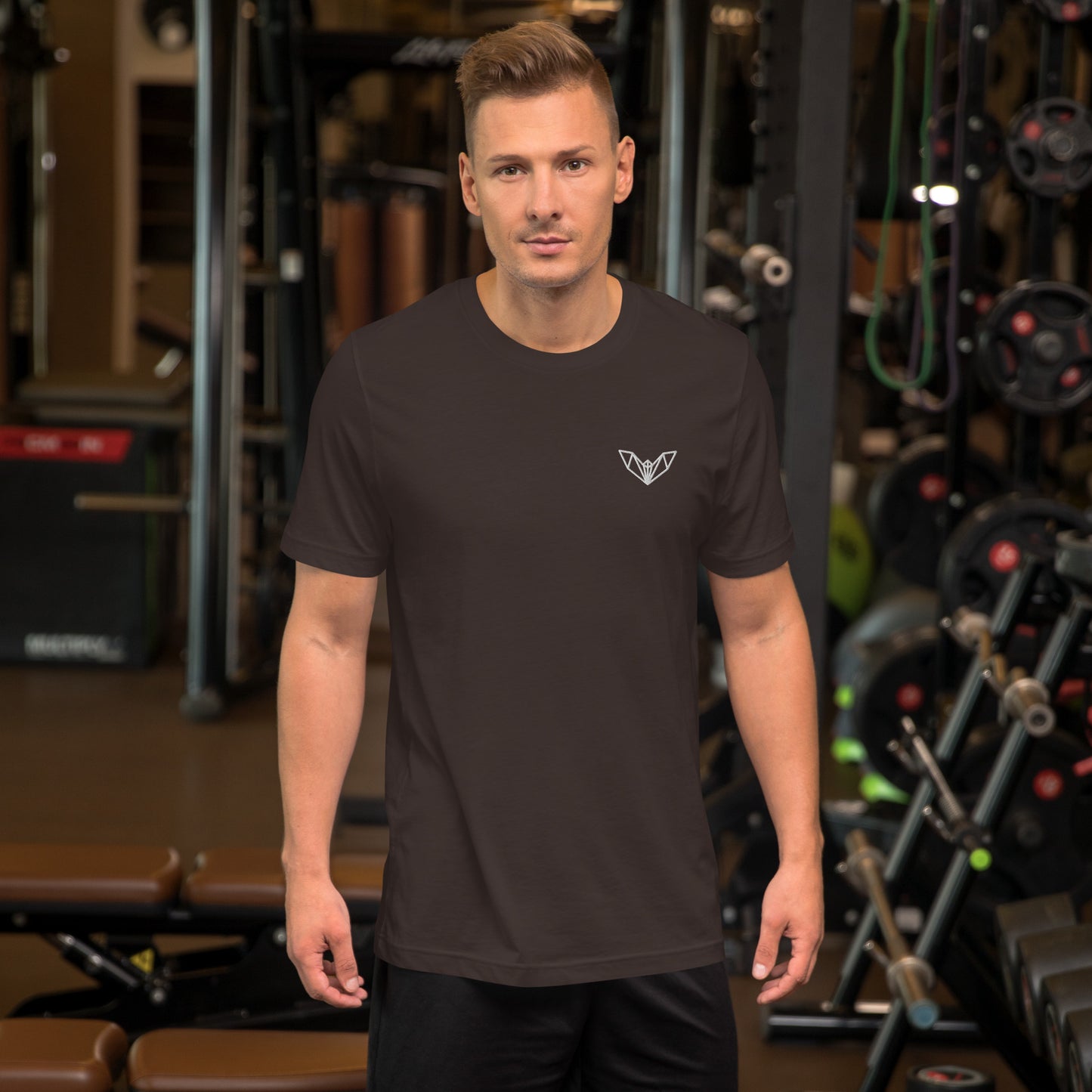 Geometric Bat Athletic T-Shirt, Sleek, Stylish & Designed for Gym & Casual Wear