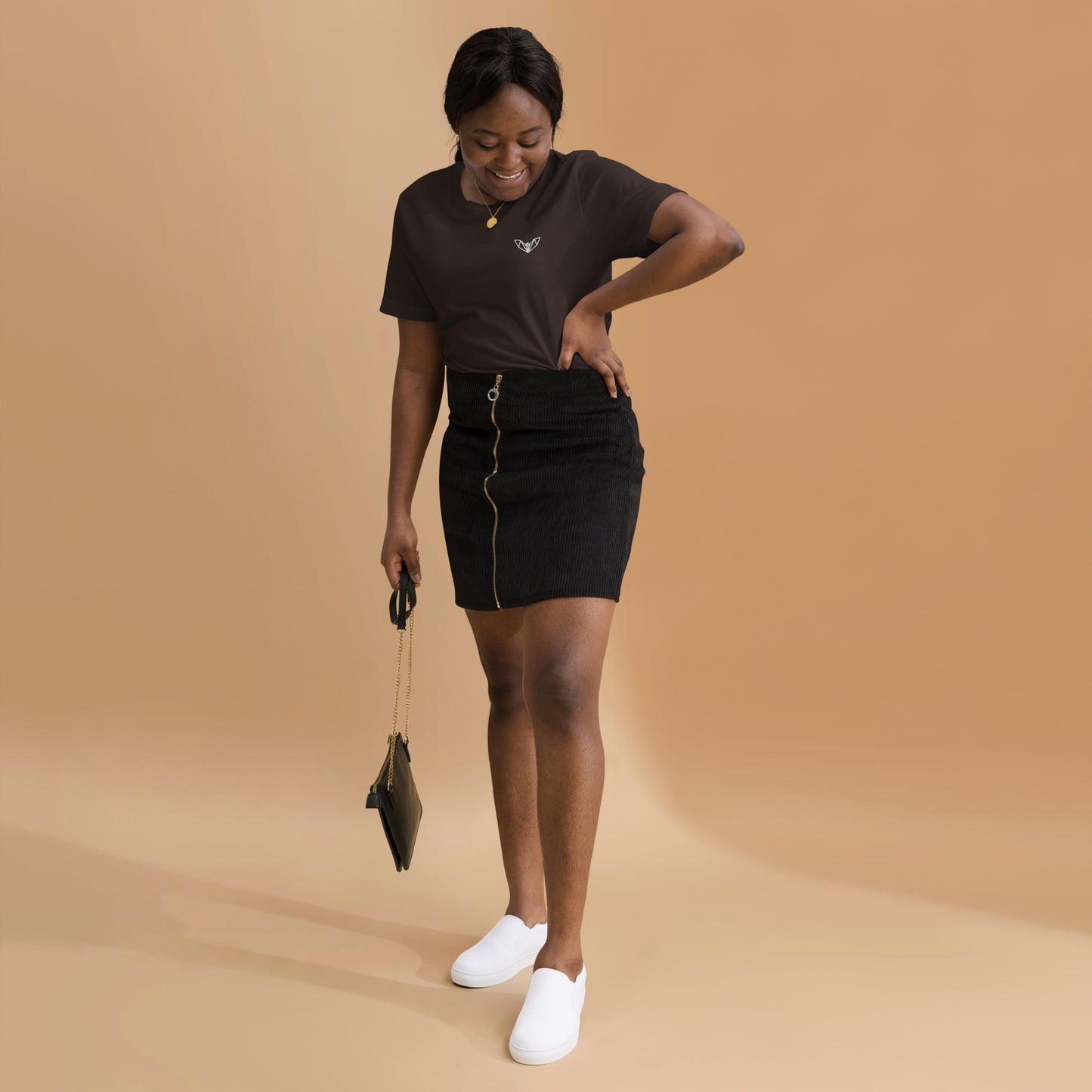 Women’s Geometric Bat T-Shirt, Sleek, Minimalist & Designed for Casual Confidence