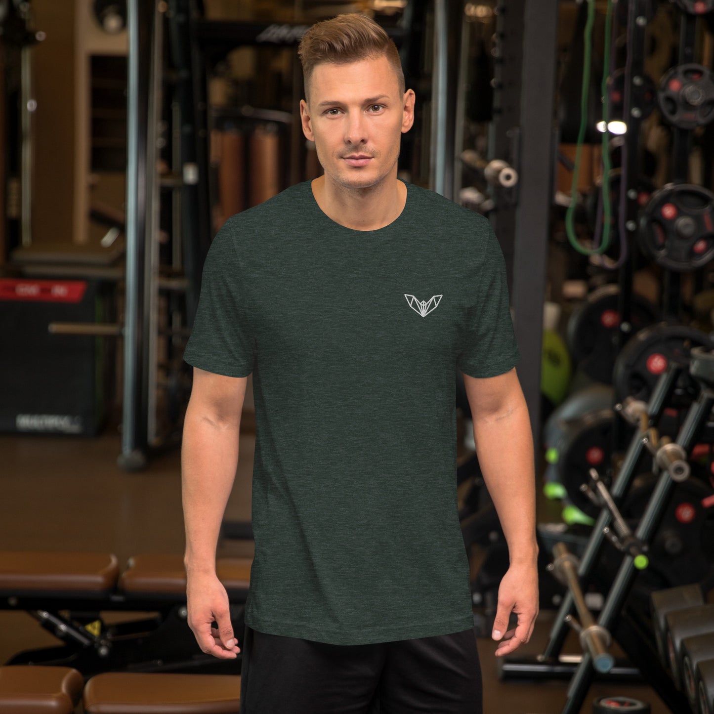 Geometric Bat Athletic T-Shirt, Sleek, Stylish & Designed for Gym & Casual Wear