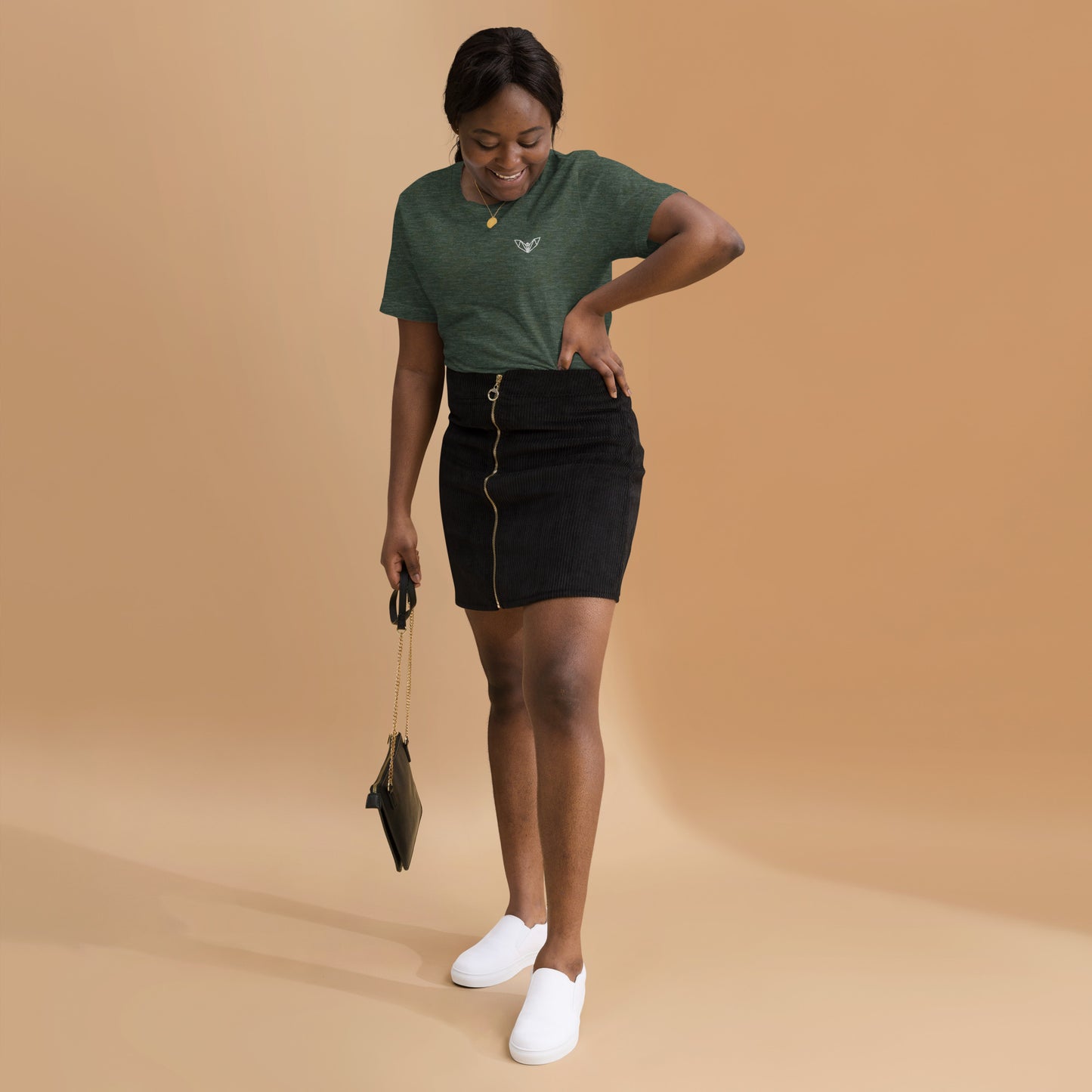 Women’s Geometric Bat T-Shirt, Sleek, Minimalist & Designed for Casual Confidence