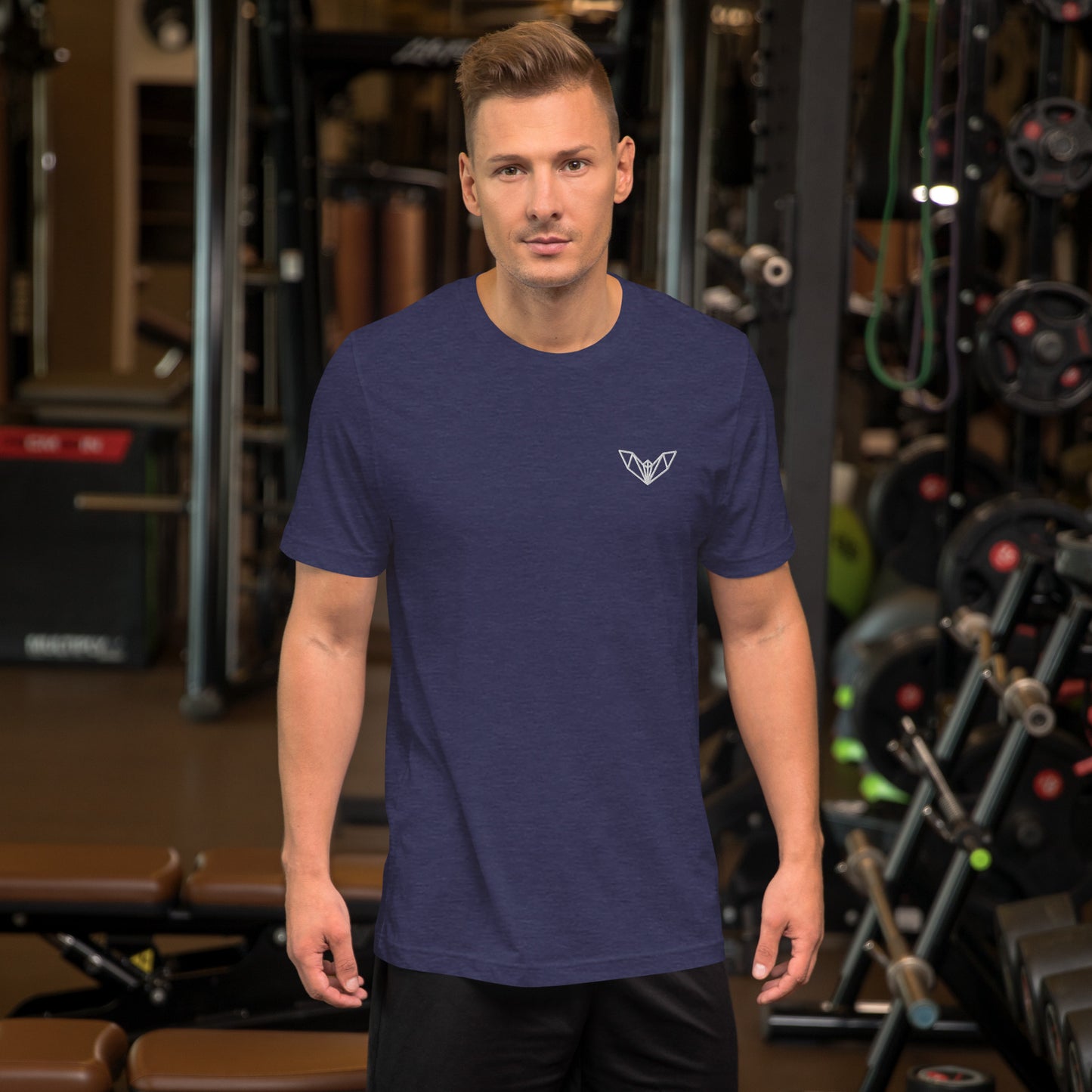 Geometric Bat Athletic T-Shirt, Sleek, Stylish & Designed for Gym & Casual Wear