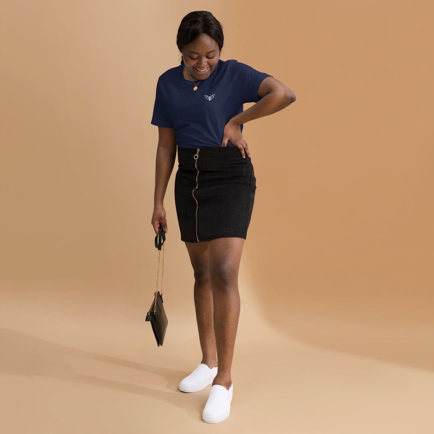 Women’s Geometric Bat T-Shirt, Sleek, Minimalist & Designed for Casual Confidence