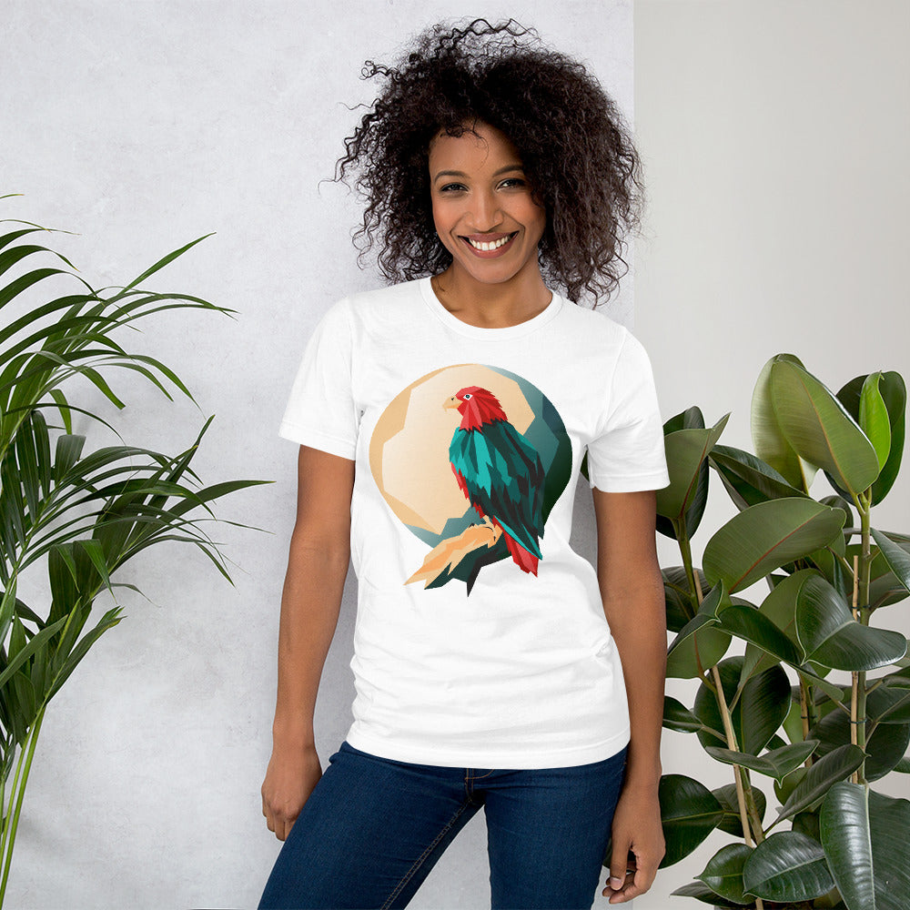 White t-shirt featuring a bold front print reading ‘I’M AWESOME’ in large blue letters—minimalist, stylish, and perfect for casual wear.
