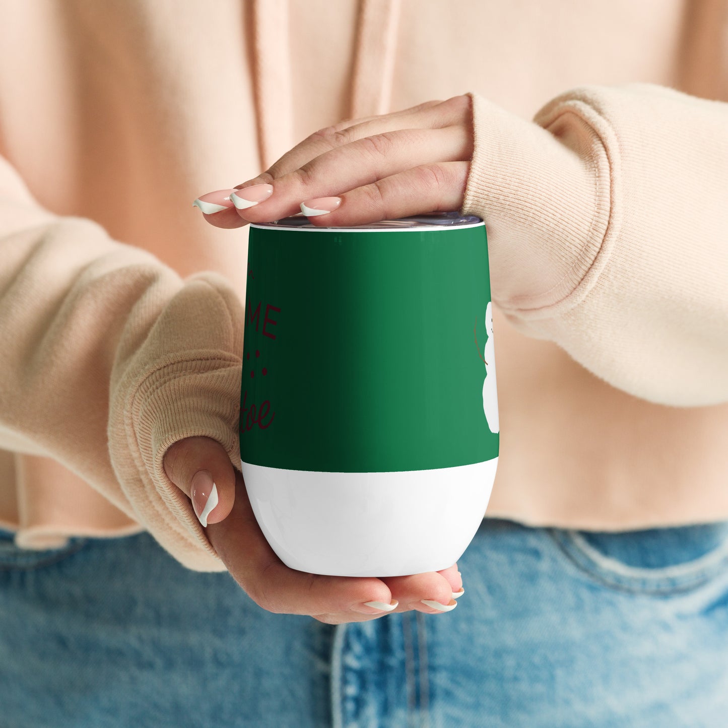 Christmas print, Wine tumbler
