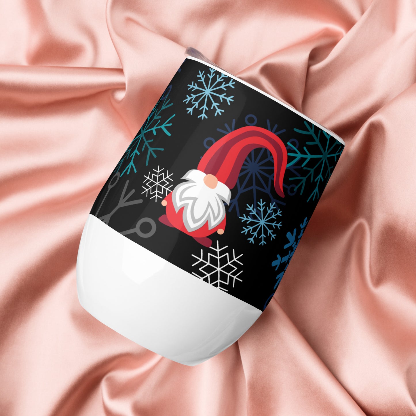 Festive Gnome Wine Tumbler Insulated, Stylish & Perfect for Holiday Cheers