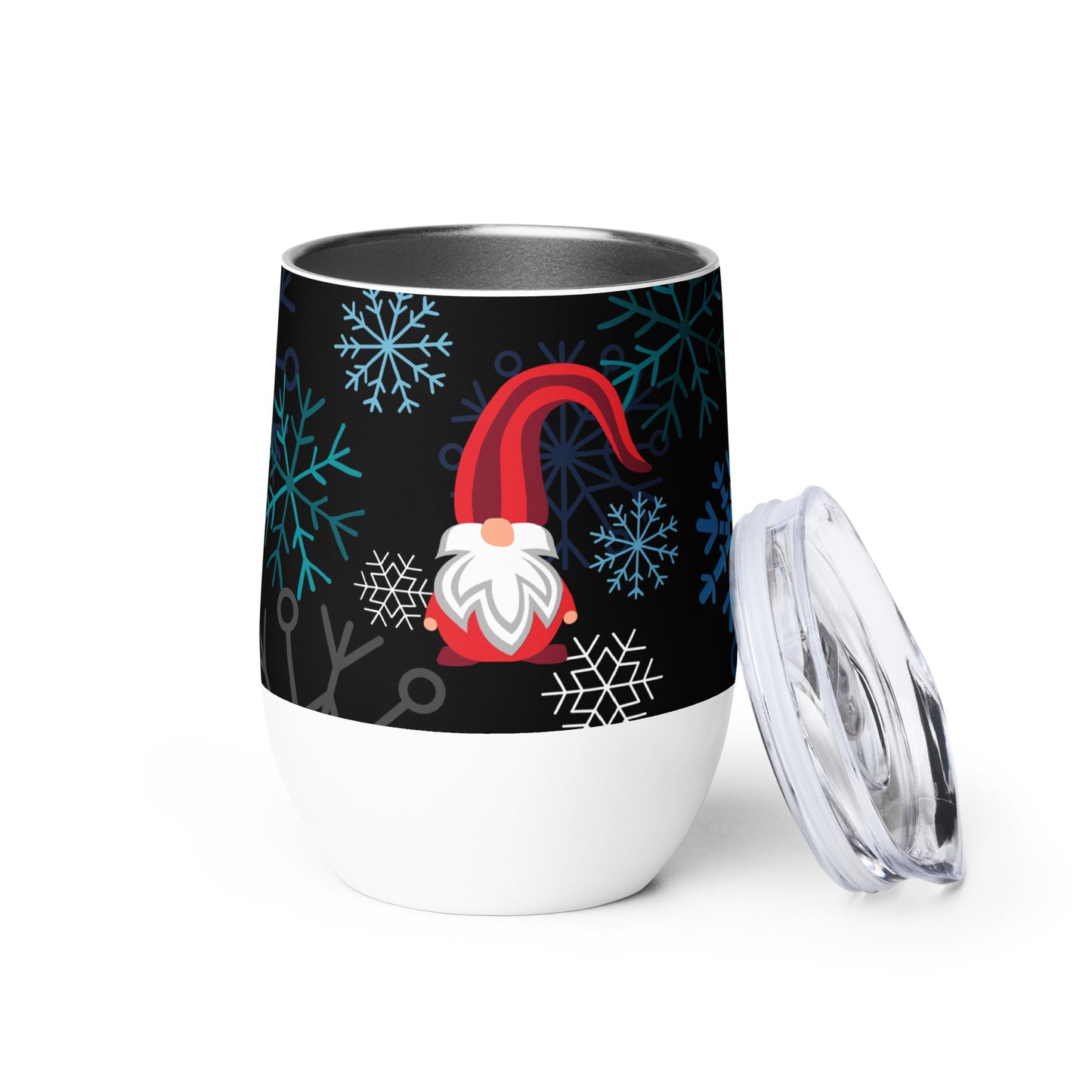 Festive Gnome Wine Tumbler Insulated, Stylish & Perfect for Holiday Cheers