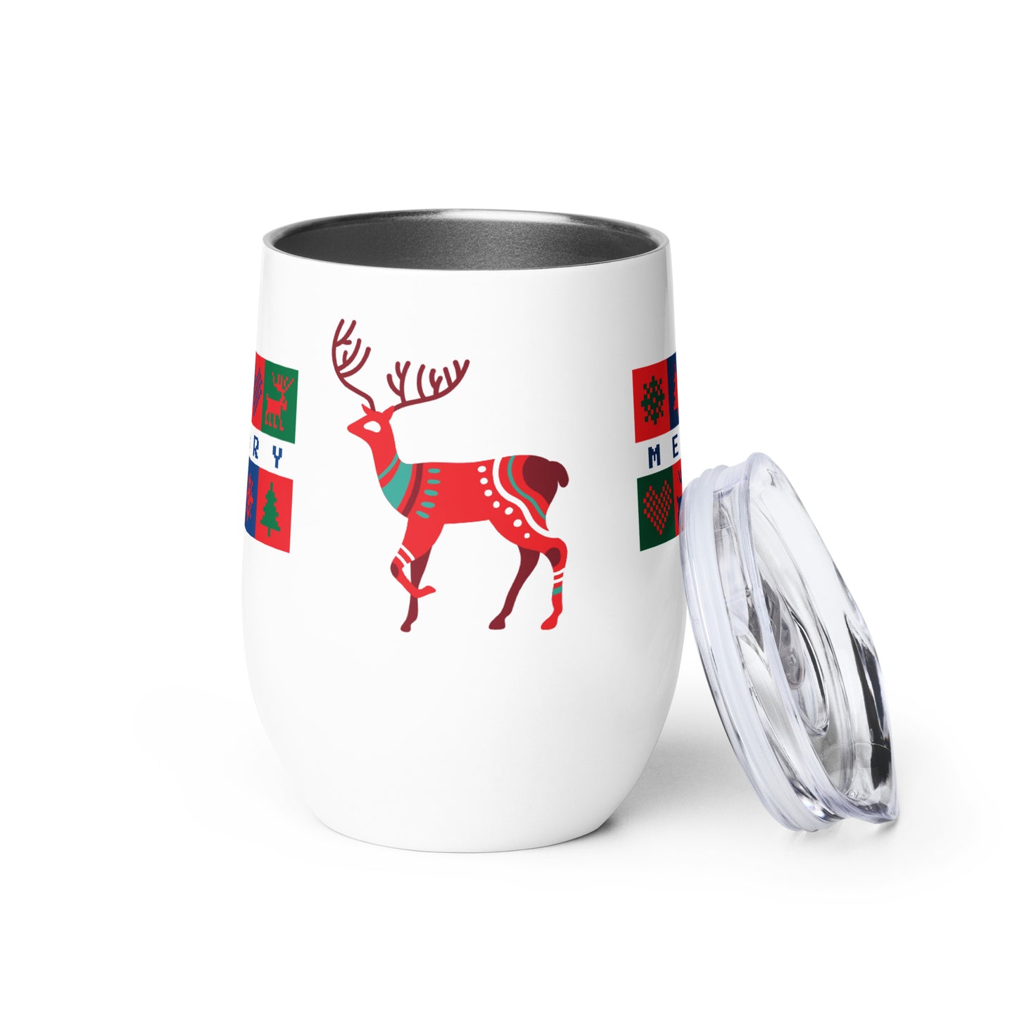 Christmas Reindeer Wine tumbler