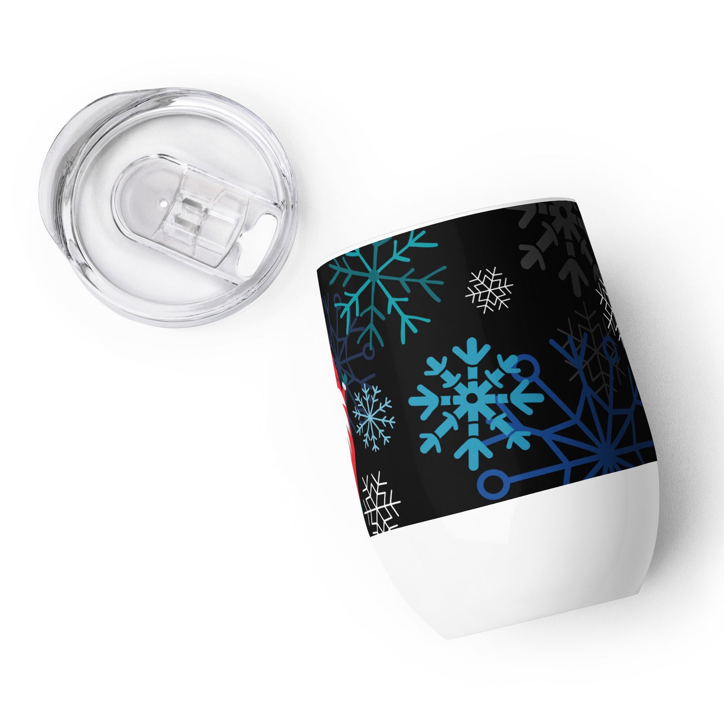 Festive Gnome Wine Tumbler Insulated, Stylish & Perfect for Cozy Holiday Sips