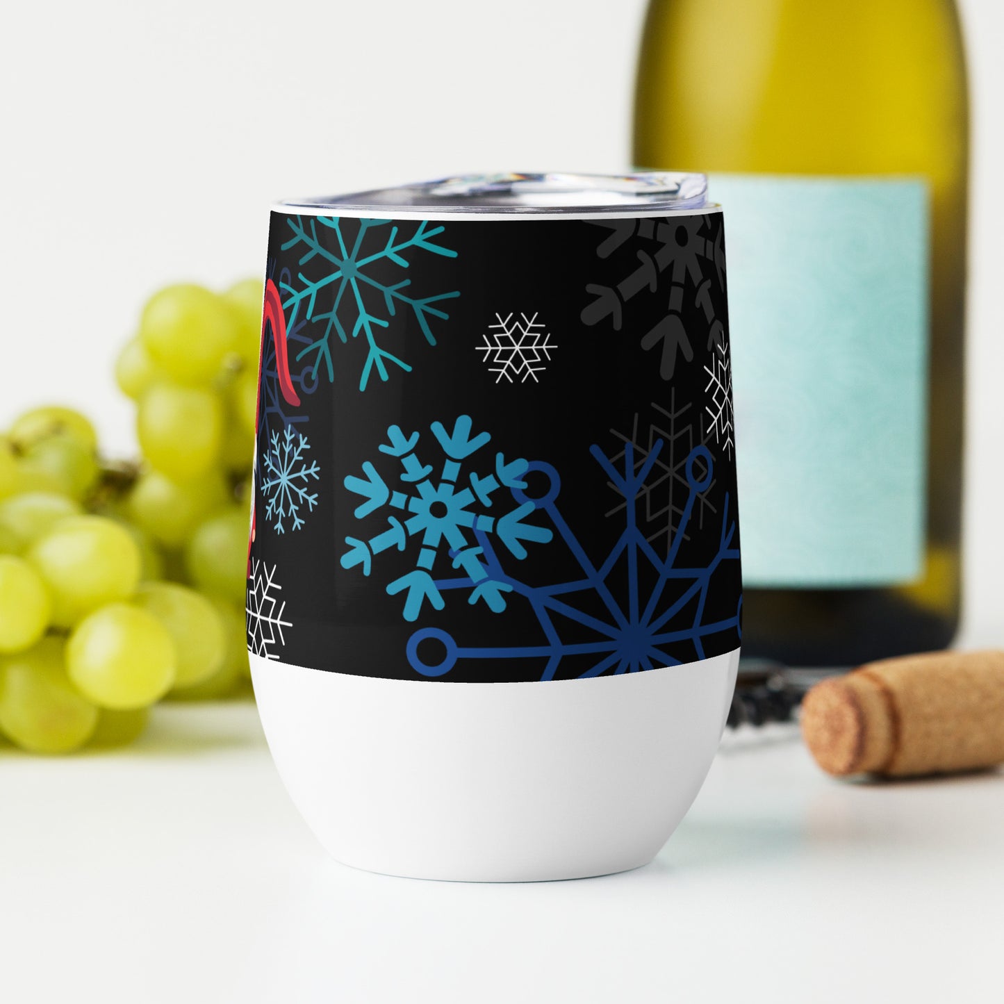 Festive Gnome Wine Tumbler Insulated, Stylish & Perfect for Holiday Cheers