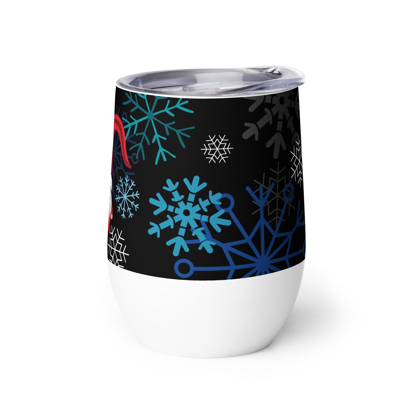 Festive Gnome Wine Tumbler Insulated, Stylish & Perfect for Holiday Cheers
