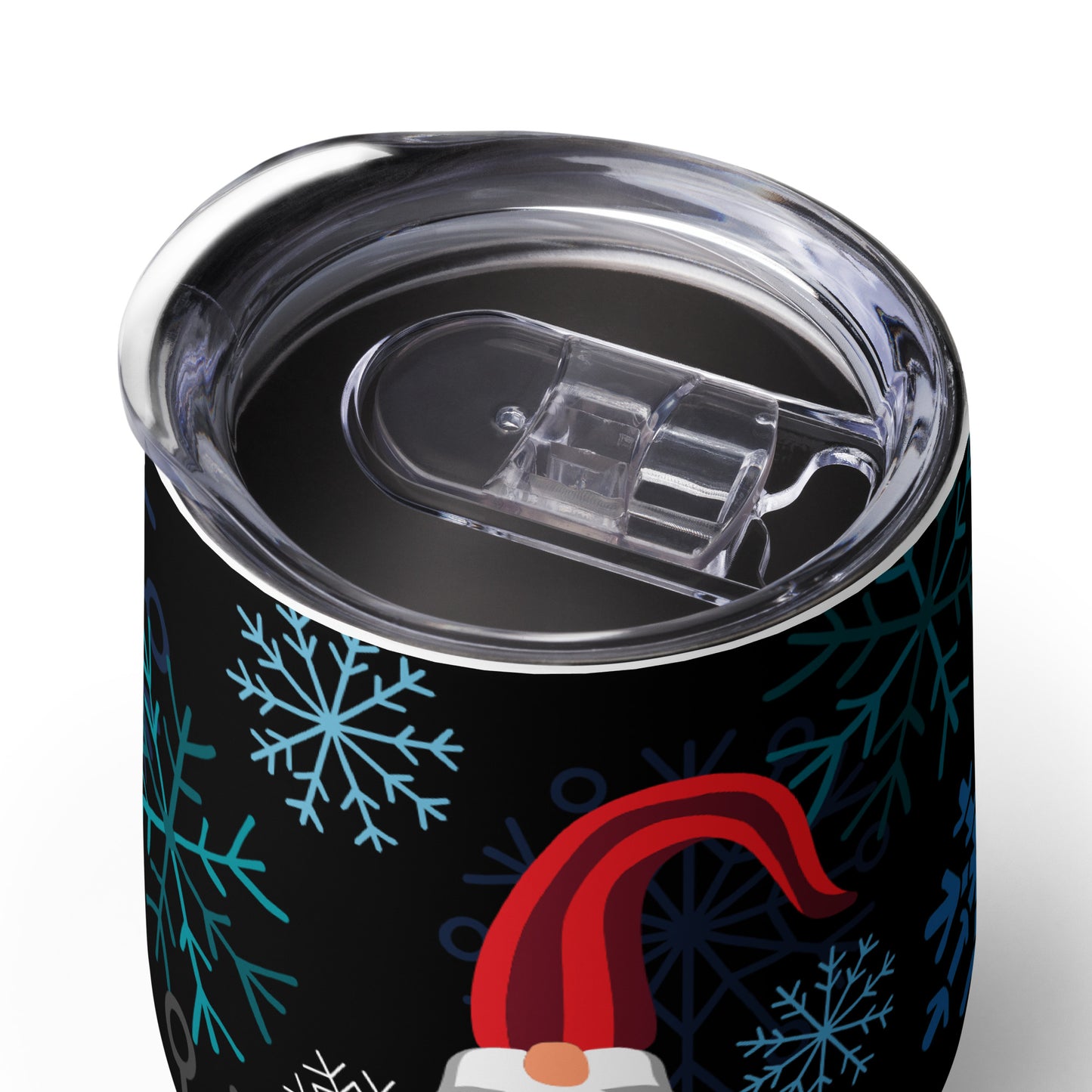 Festive Gnome Wine Tumbler Insulated, Stylish & Perfect for Holiday Cheers