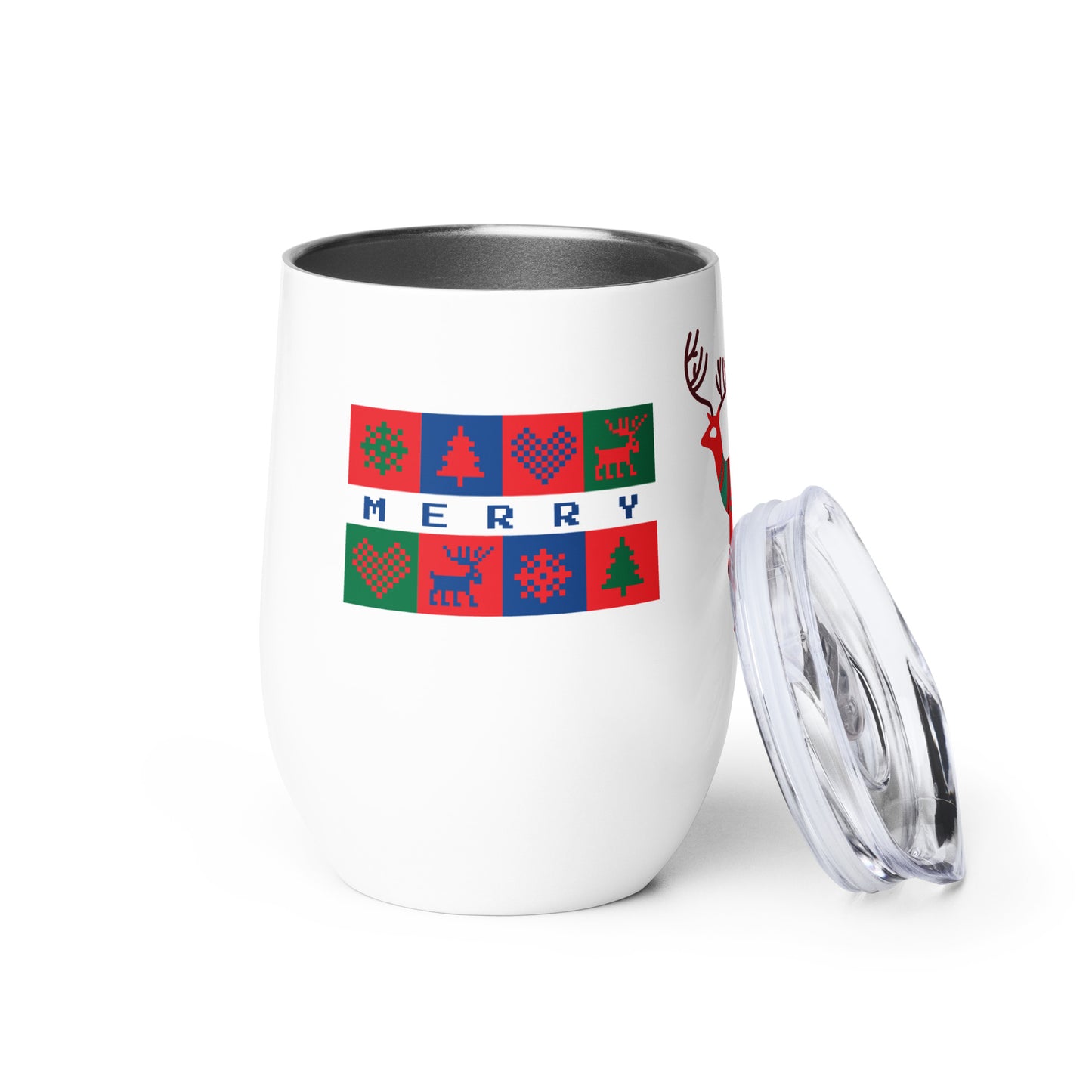 Christmas Reindeer Wine tumbler