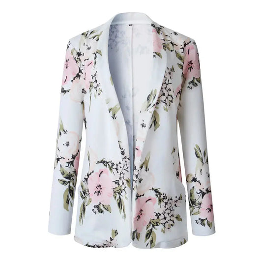 AliExpress Amazon 2019 Spring New Women's Long Sleeve Printed Pocket Small Blazer Ready In Stock