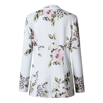 AliExpress Amazon 2019 Spring New Women's Long Sleeve Printed Pocket Small Blazer Ready In Stock