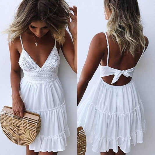 Dress Sexy Lace Sling Stitching Hot Style
