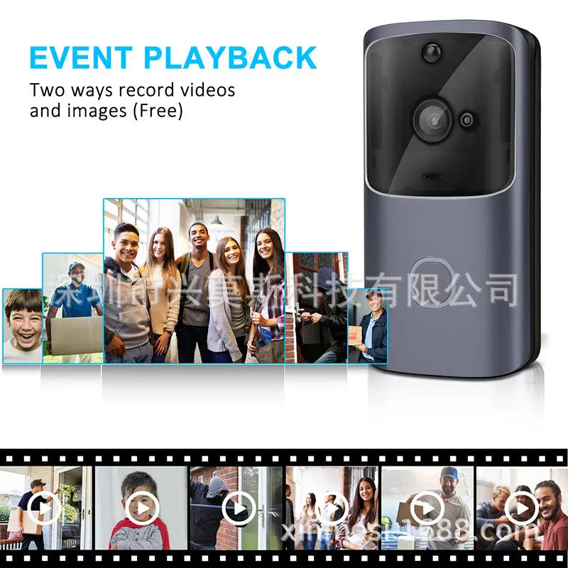 M10 Smart Doorbell WIFI Video Doorbell Remote Home Monitoring Video Voice Building Intercom 720p
