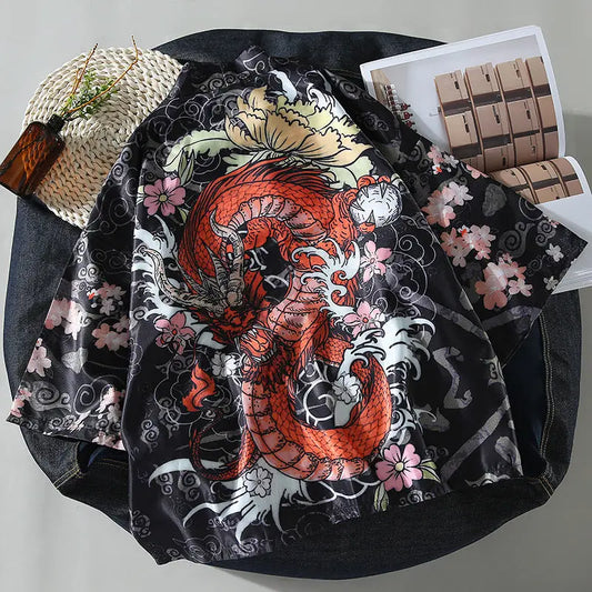 Shirt Trendy Brand Loose Hong Kong Style Ins Super Fire Kimono Summer Sun Protection Clothing For Men And Women