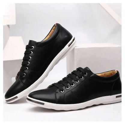 Men's Large Size Casual Shoes Fashion Breathable Leather Shoes Lace-up Men's Shoes Support Global Drop Shipping
