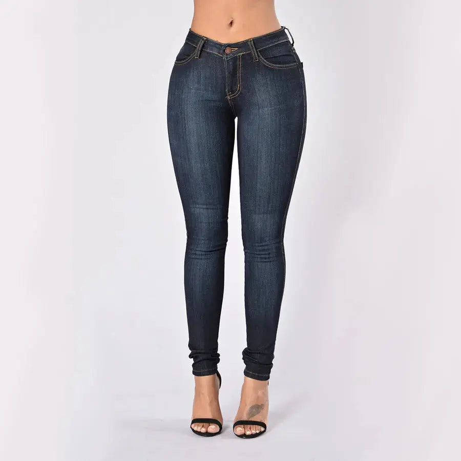 High Quality Ladies High Waist Stretch Jeans