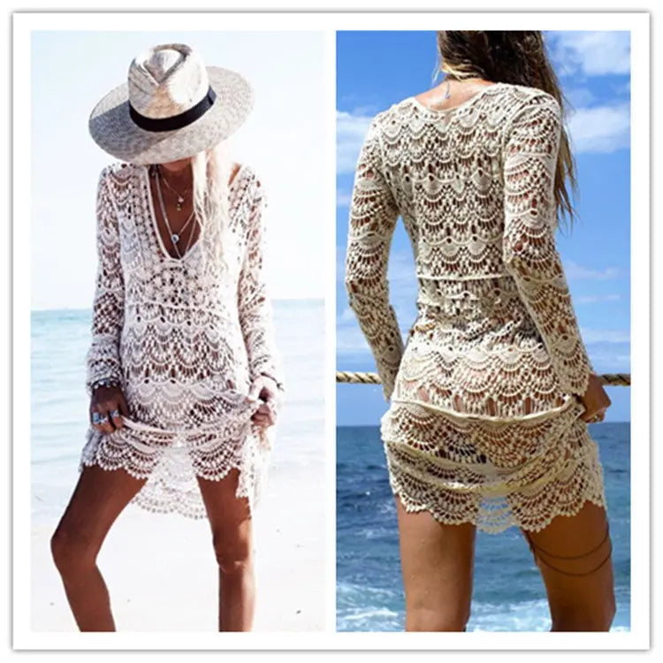 Women sexy bikini Beach cover-up swimwear shirt Tops up swimwear beach summer wear mesh beach shirt warm