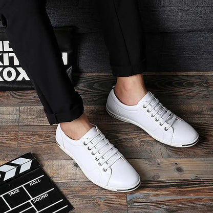 Men's Large Size Casual Shoes Fashion Breathable Leather Shoes Lace-up Men's Shoes Support Global Drop Shipping