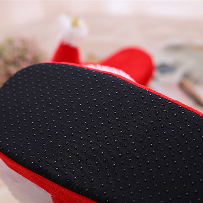 Cute Christmas Slippers Cotton Shoes Santa Claus Shoes Bag Root Indoor Home Shoes Children&#039;s Shoes Couples Warm Shoes