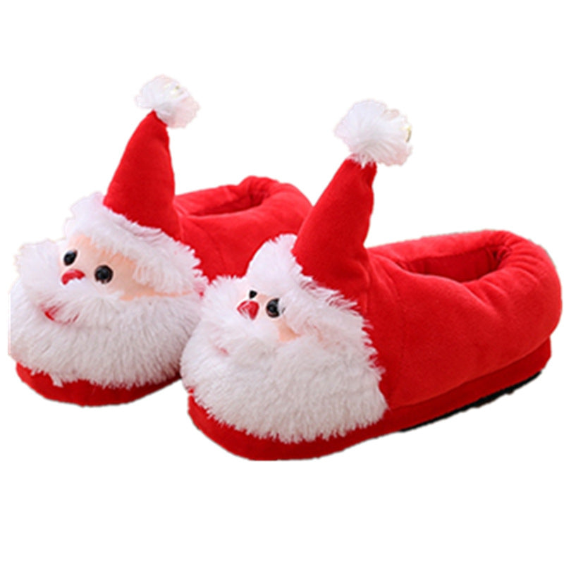 Cute Christmas Slippers Cotton Shoes Santa Claus Shoes Bag Root Indoor Home Shoes Children&#039;s Shoes Couples Warm Shoes