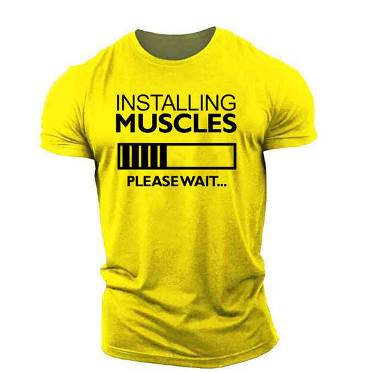 Cross-border Amazon Ebay Popular Men&#039;s Fitness Muscle Brother Short-sleeved T-shirt