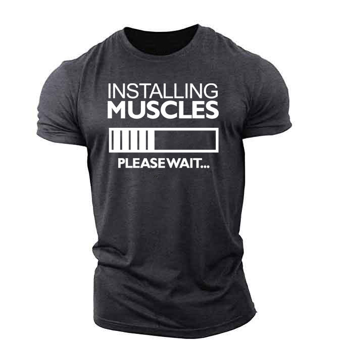 Cross-border Amazon Ebay Popular Men&#039;s Fitness Muscle Brother Short-sleeved T-shirt