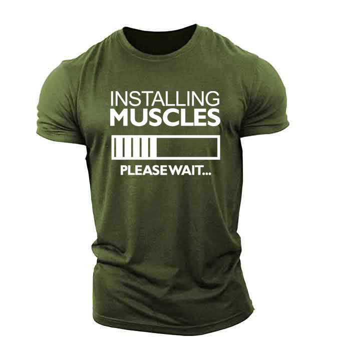 Cross-border Amazon Ebay Popular Men&#039;s Fitness Muscle Brother Short-sleeved T-shirt