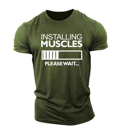 Cross-border Amazon Ebay Popular Men&#039;s Fitness Muscle Brother Short-sleeved T-shirt