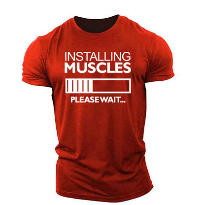 Cross-border Amazon Ebay Popular Men&#039;s Fitness Muscle Brother Short-sleeved T-shirt