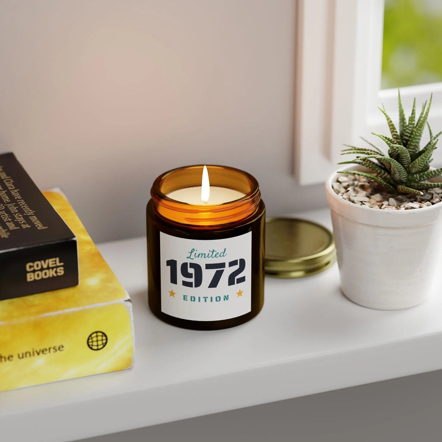 Limited Edition 1972 Coconut Apricot Scented Candles - Perfect Gift for Any Celebration Printify
